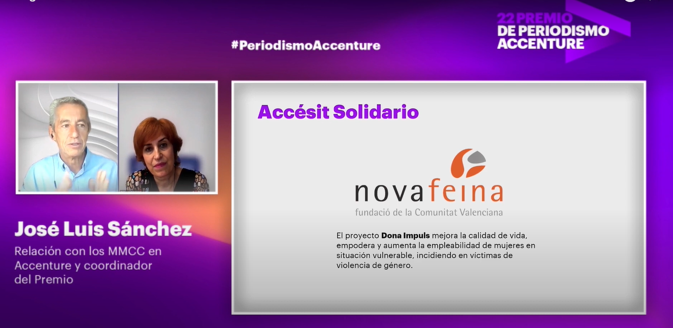 Ir a Fundación Accenture respalda a Nova Feina en la inserción sociolaboral de mujeres en situación vulnerable